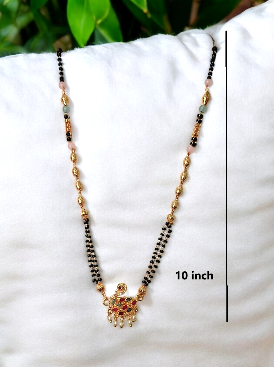 Bird of paradise gold plated mangalsutra