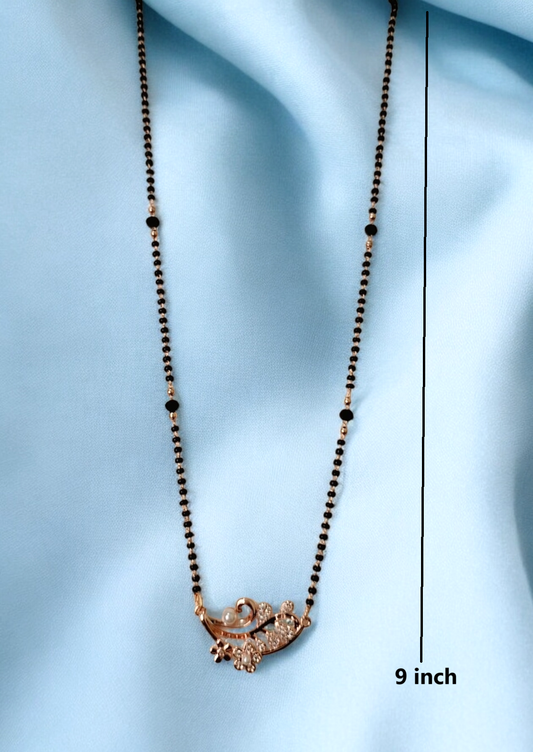 Blossom grace gold plated short mangalsutra