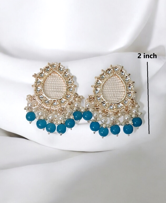 Chaaya beaded blue studs