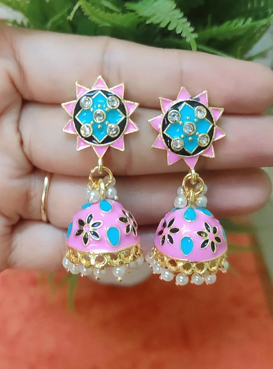 Falak Irva meenakari jhumka
