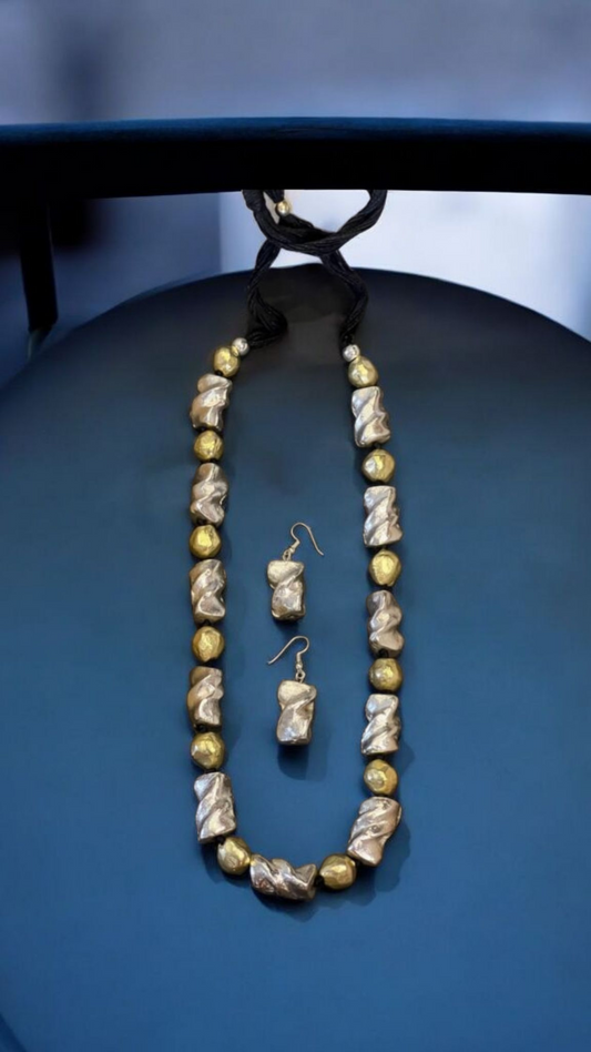 Aurea dual tone necklace set