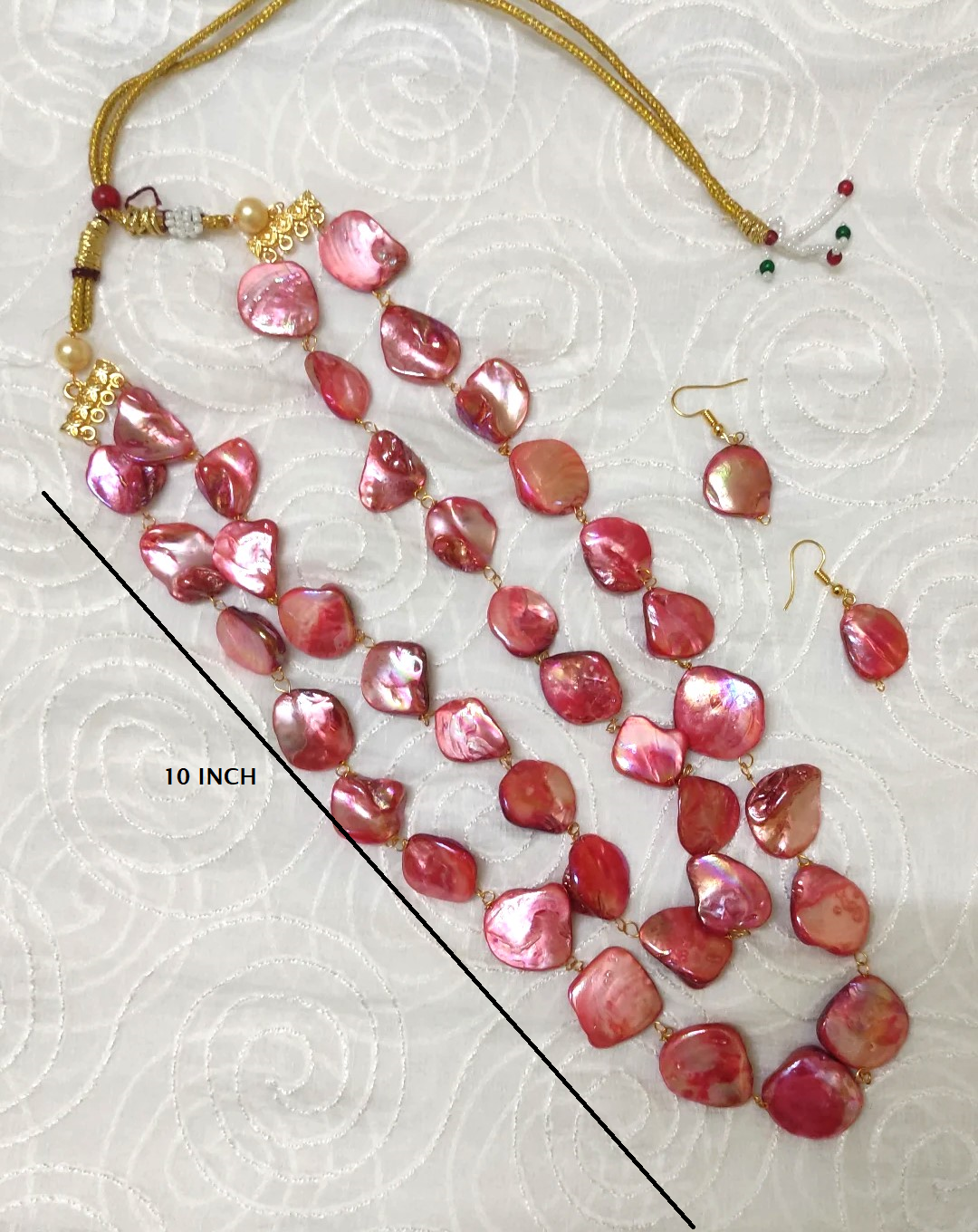 Niya Pink Mother of Pearl Necklace