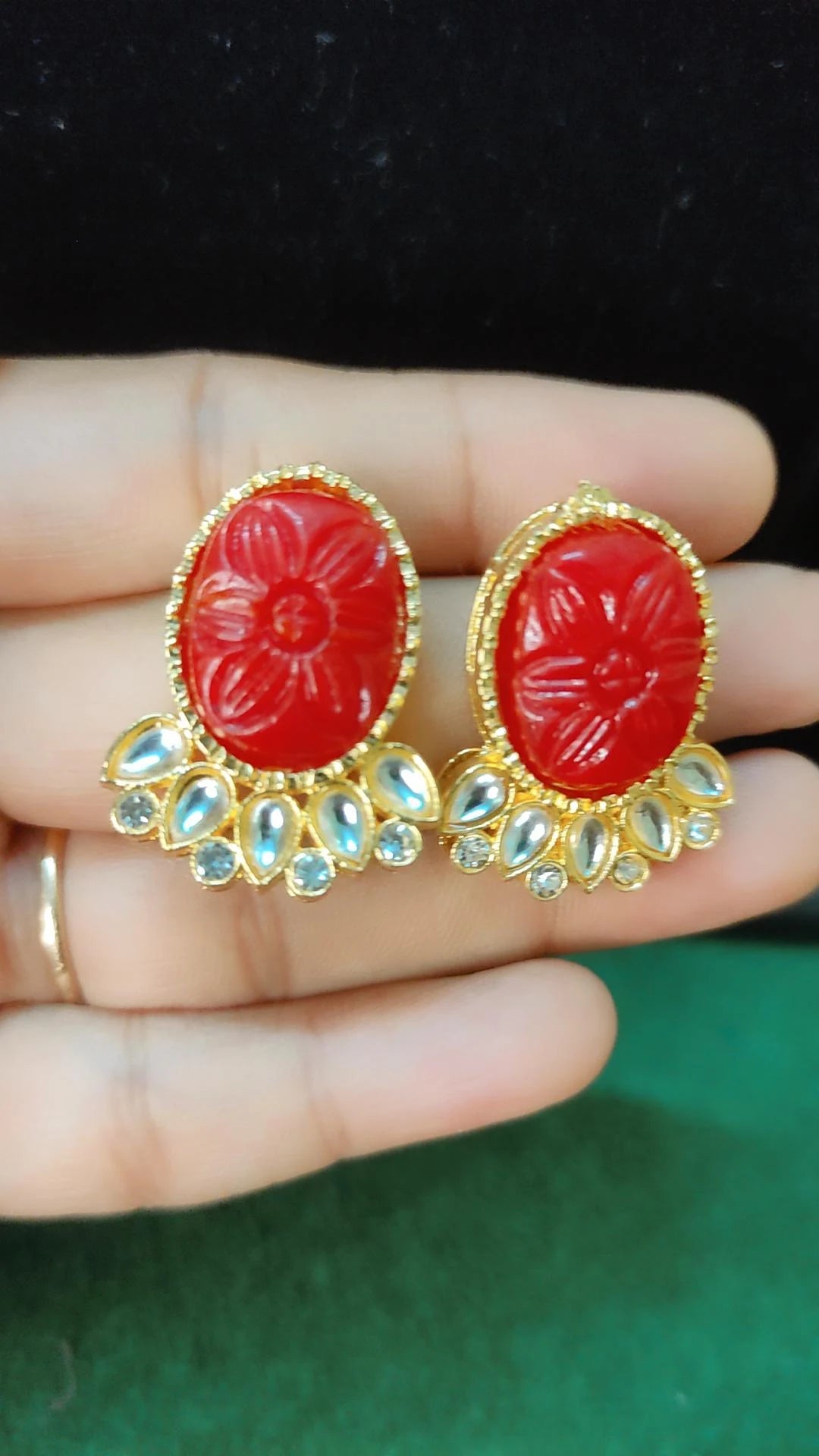 Meera Red Stone Choker Set