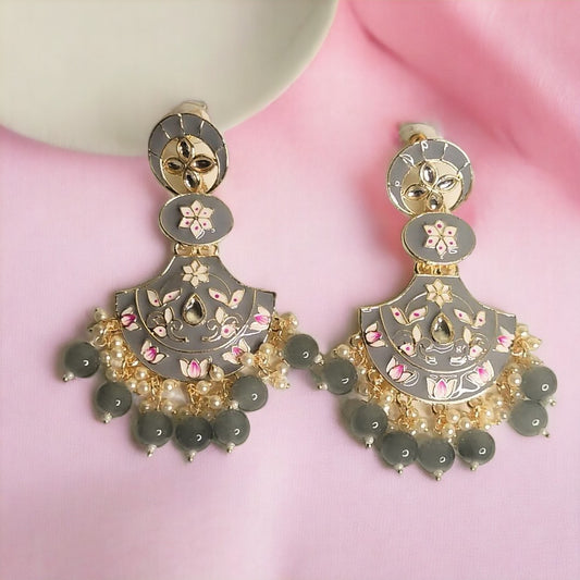 Anahita Grey Chandbali