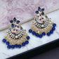 Aashvi Blue Chandbali earrings