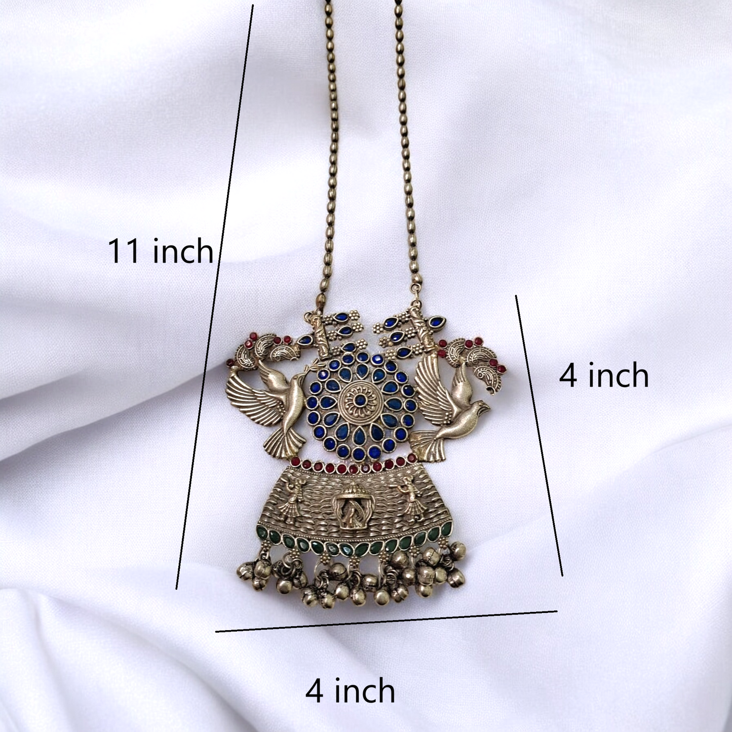 Kavya Neelambari oxidised necklace