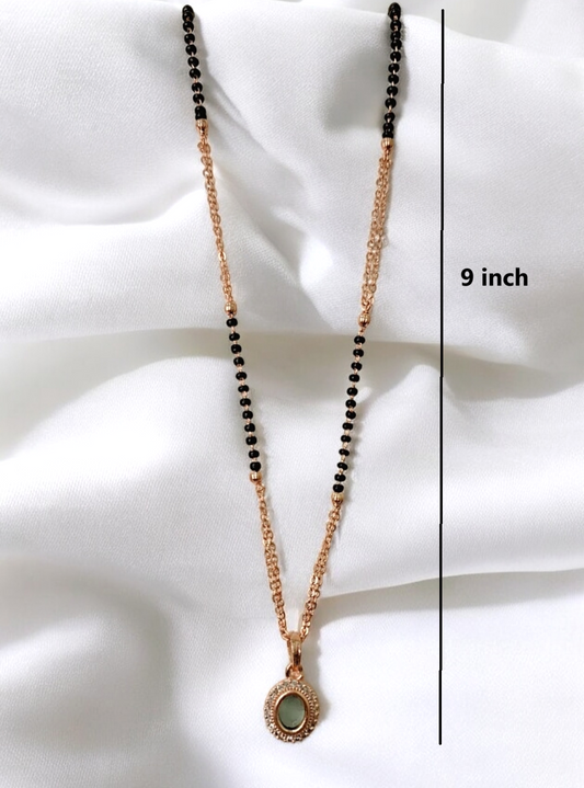 Minimalist elegance rose gold short mangalsutra