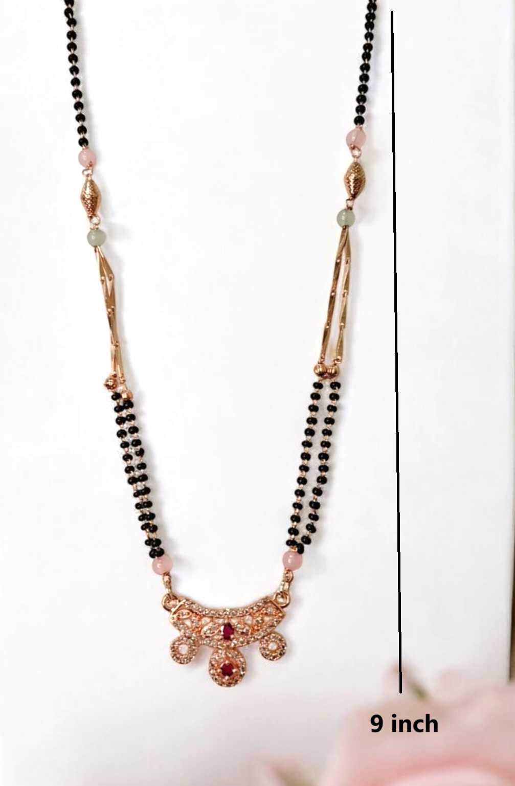 Mystical charm gold plated short mangalsutra