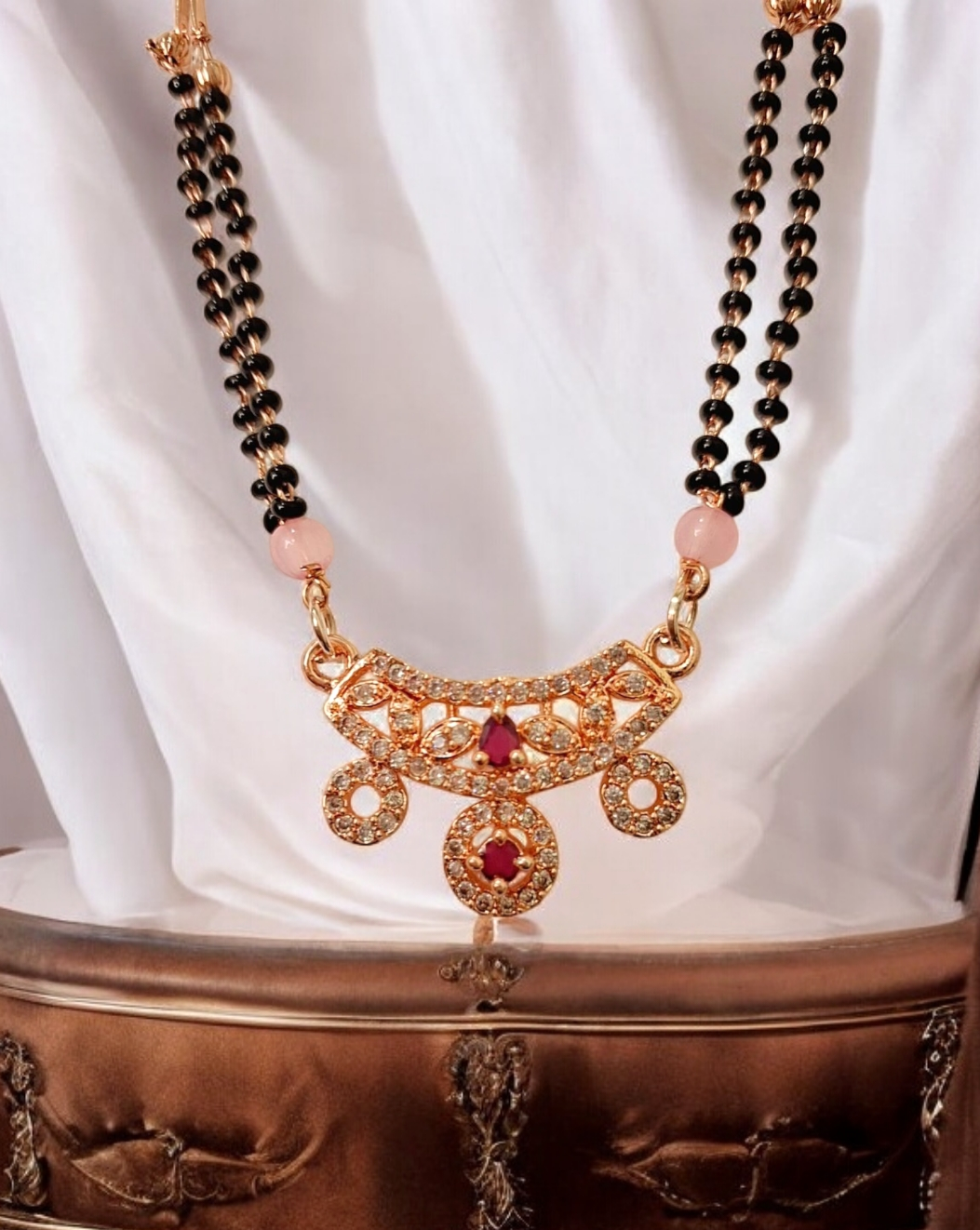 Mystical charm gold plated short mangalsutra