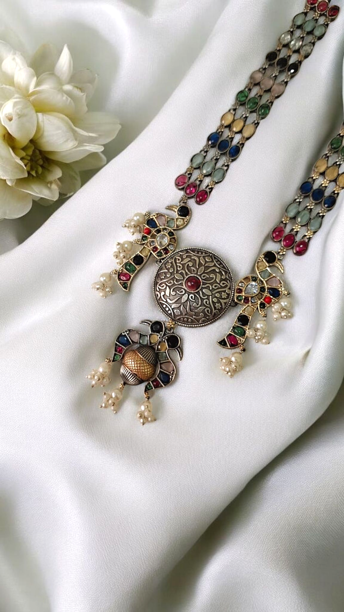 Navtara Dual Tone Necklace Set