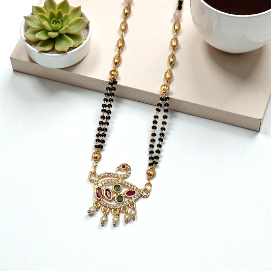 Paradise Dove Short Mangaslutra - designer mangalsutra for modern brides