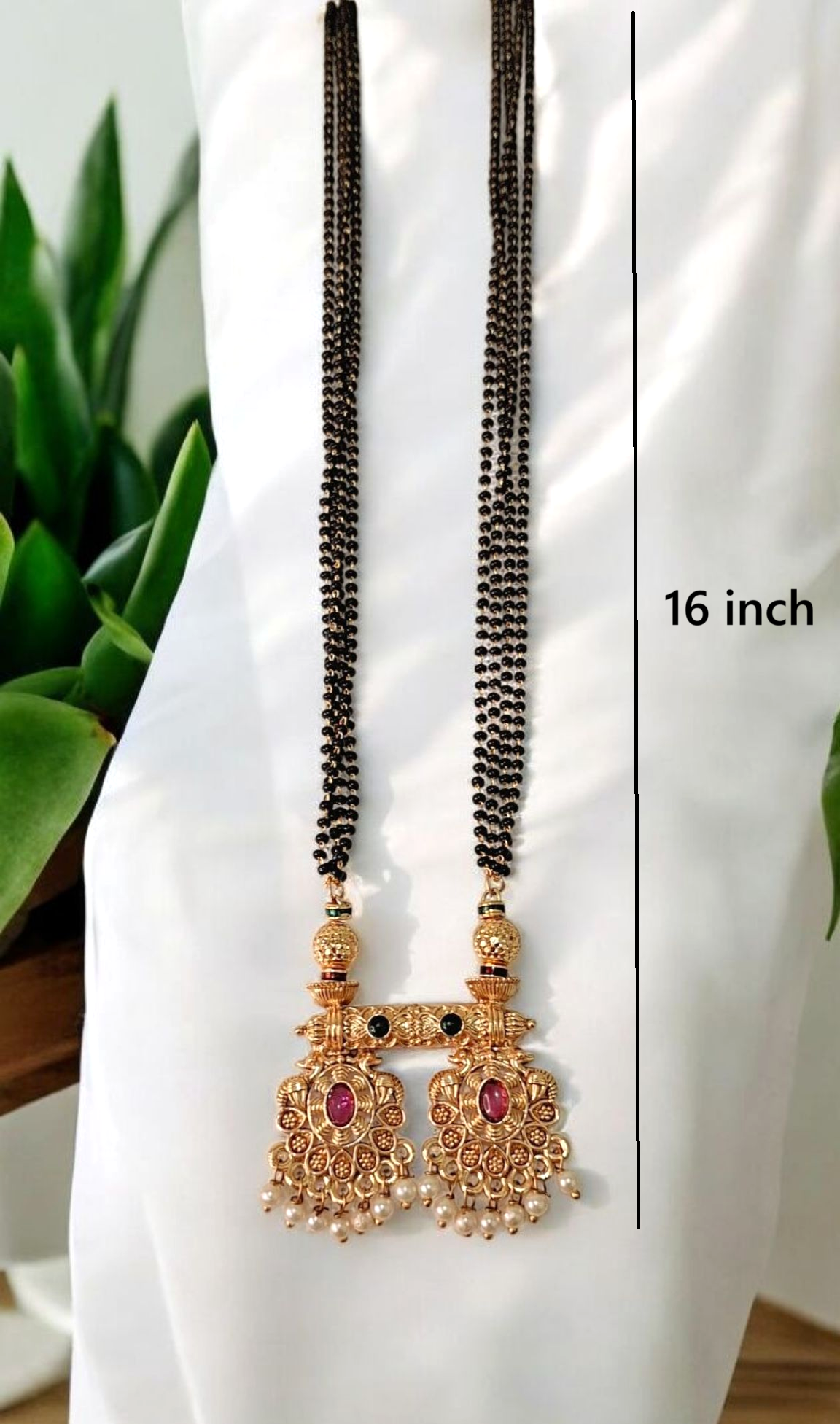 Sanskriti Sutra gold plated traditional mangalsutra set
