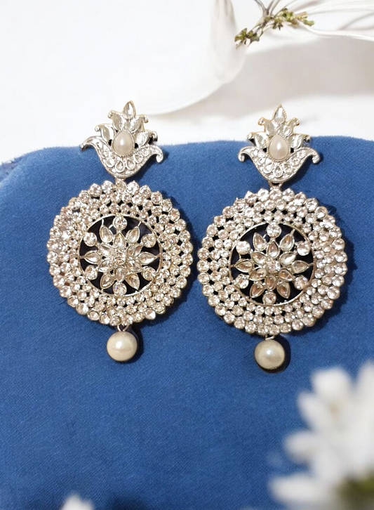 Silver Stone Festive Chandbali