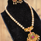 Brinda gold plated faux pearl necklace set