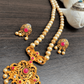 Brinda gold plated faux pearl necklace set