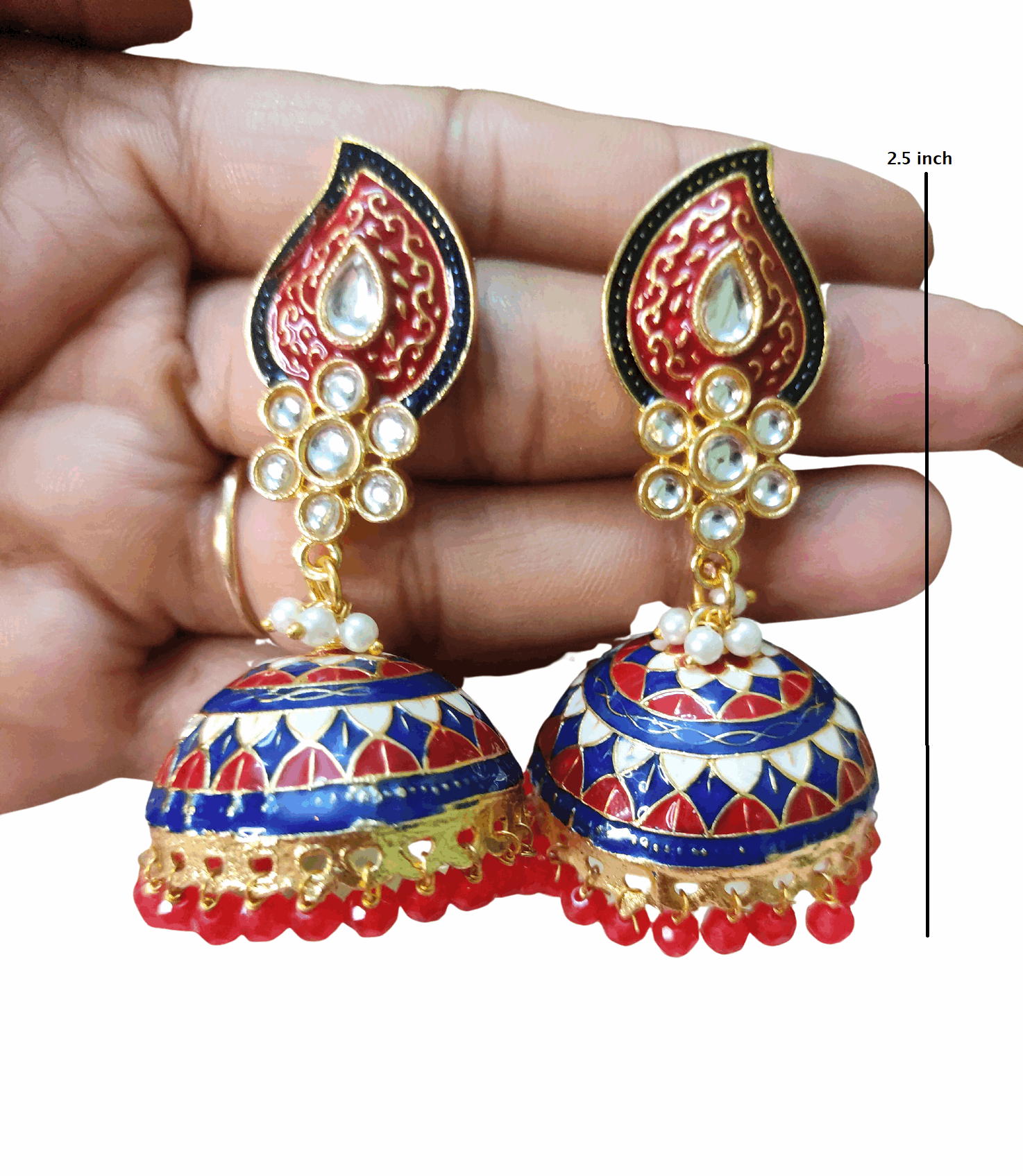 Afroza meenakari jhumka