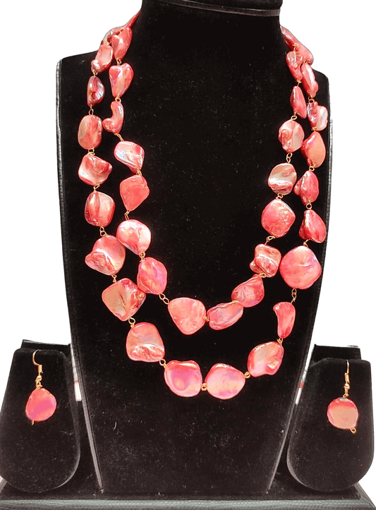 Niya Pink Mother of Pearl Necklace