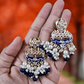 Aarushi meenakari blue earrings