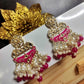 Aarushi meenakari pink earrings