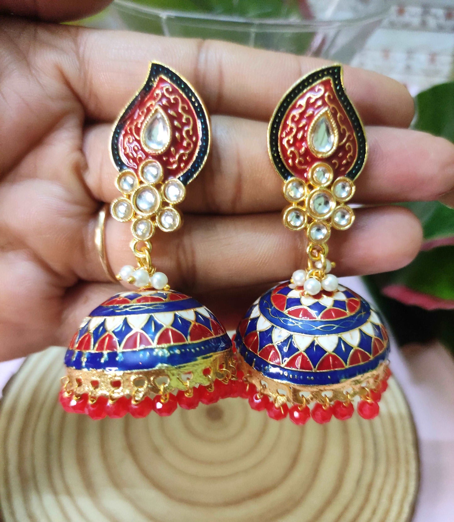 Afroza meenakari jhumka