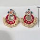 Ahila phulwari pink chandbali
