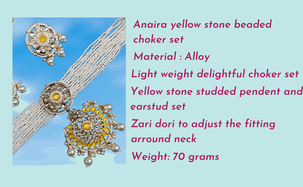 Anaira yellow stone Choker