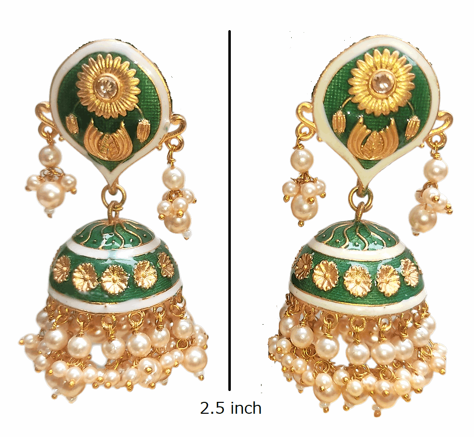 Bani Green traditional jhumka