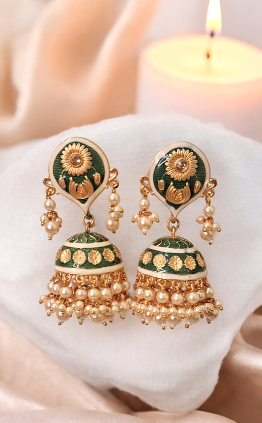 Bani Green traditional jhumka