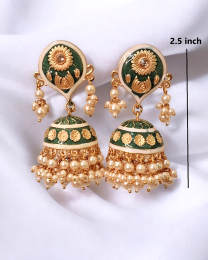 Bani Green traditional jhumka