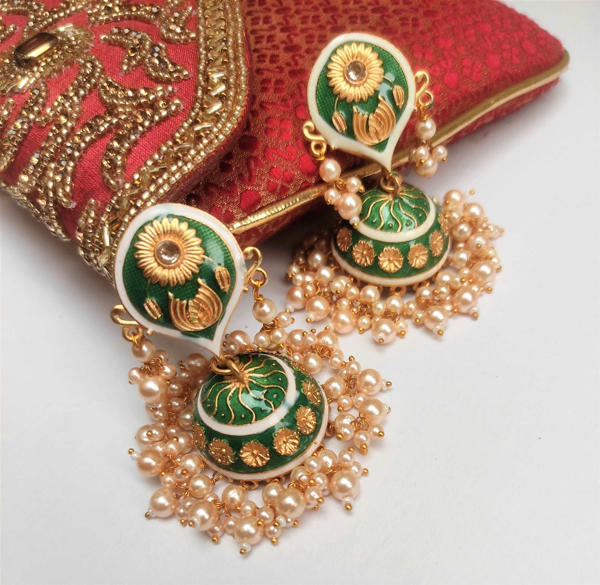 Bani Green traditional jhumka