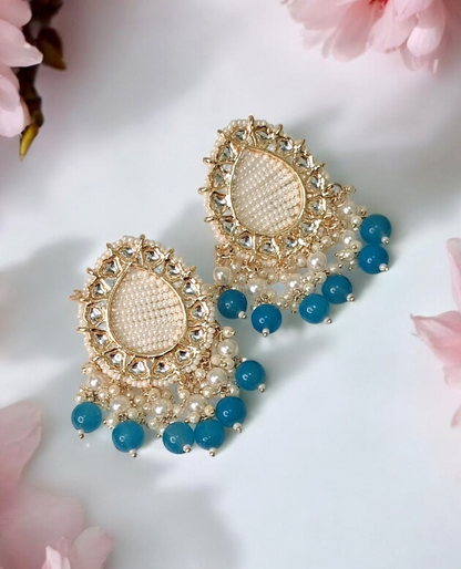 Chaaya beaded blue studs
