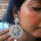 Chandani silver stone chandbali