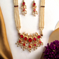 Devangi pink stone long tanmani set