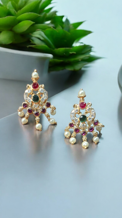 Devika gold plated tanmani necklace set - matahrashtrian jewelry, luxury at affordable price