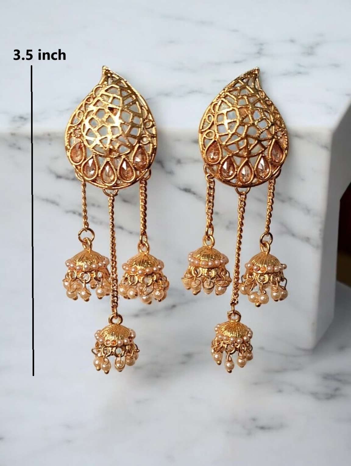 Devsena gold plated earrings