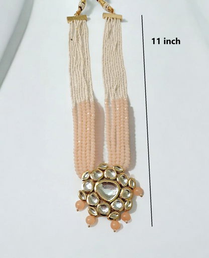 Edha Peach Necklace Set