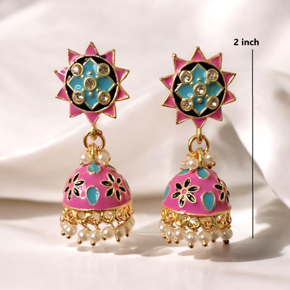 Falak Irva meenakari jhumka