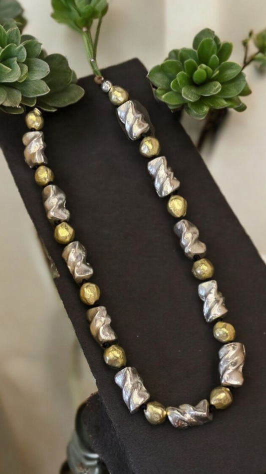 Aurea dual tone necklace set