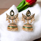 Ila Grey Chandbali jhumka