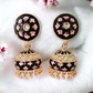 Inali black meenakari jhumka