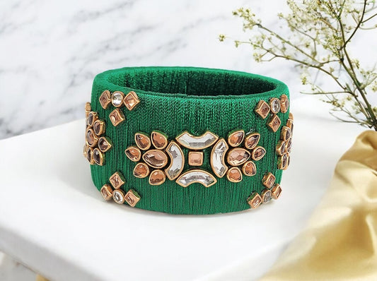 Ivy Green silk thread kada