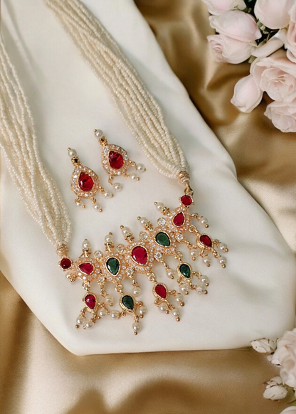 Juilee multicolor stone tanmani set
