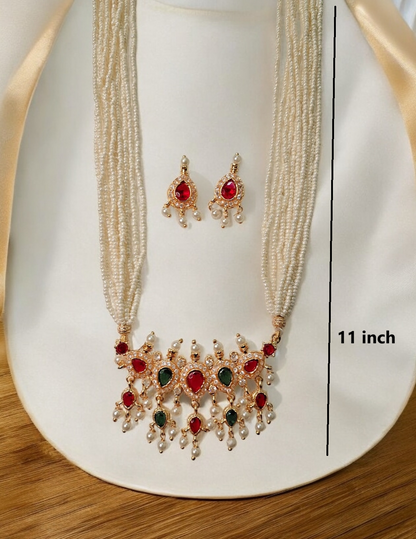 Juilee multicolor stone tanmani set
