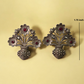 Keya Pink stone oxidised studs