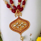 Kimaya red bead necklace set