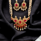 Kumud Lata Gold plated pink stone tanmani set