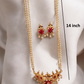 Kumud Suman Pink stone gold plated tanmanin set