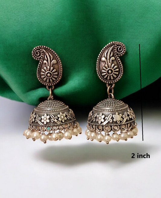 Lavanya oxidised jhumka