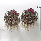 Mayurika multicolor stone oxidized studs