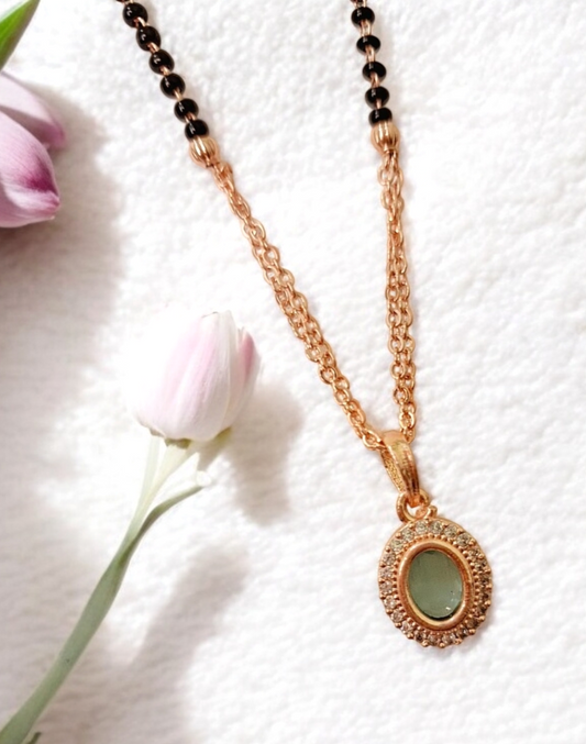 Minimalist elegance rose gold short mangalsutra